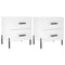 vidaXL Bedside Cabinets 2 pcs White 40x35x47.5 cm Engineered Wood