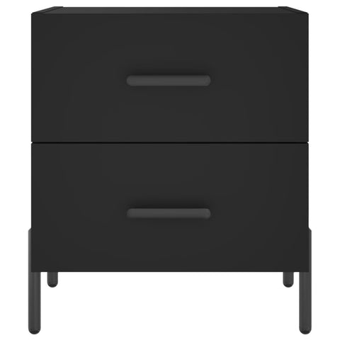 vidaXL Bedside Cabinets 2 pcs Black 40x35x47.5 cm Engineered Wood