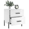 vidaXL Bedside Cabinets 2 pcs High Gloss White 40x35x47.5 cm Engineered Wood