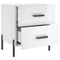 vidaXL Bedside Cabinets 2 pcs High Gloss White 40x35x47.5 cm Engineered Wood