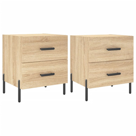 vidaXL Bedside Cabinets 2 pcs Sonoma Oak 40x35x47.5 cm Engineered Wood
