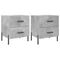 vidaXL Bedside Cabinets 2 pcs Concrete Grey 40x35x47.5 cm Engineered Wood