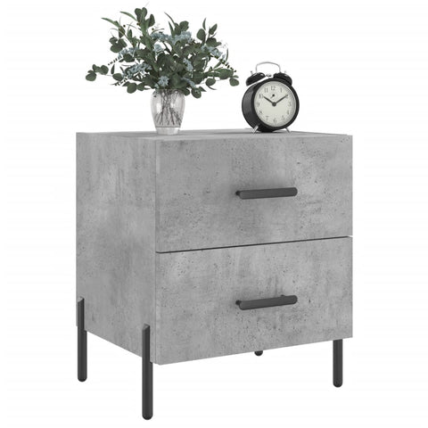 vidaXL Bedside Cabinets 2 pcs Concrete Grey 40x35x47.5 cm Engineered Wood