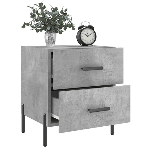 vidaXL Bedside Cabinets 2 pcs Concrete Grey 40x35x47.5 cm Engineered Wood