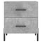 vidaXL Bedside Cabinets 2 pcs Concrete Grey 40x35x47.5 cm Engineered Wood