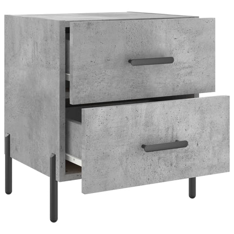 vidaXL Bedside Cabinets 2 pcs Concrete Grey 40x35x47.5 cm Engineered Wood