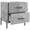 vidaXL Bedside Cabinets 2 pcs Concrete Grey 40x35x47.5 cm Engineered Wood