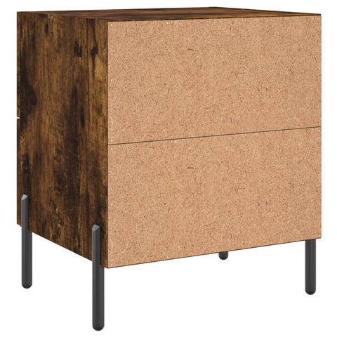 vidaXL Bedside Cabinet Smoked Oak 40x35x47.5 cm Engineered Wood