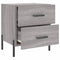 vidaXL Bedside Cabinet Grey Sonoma 40x35x47.5 cm Engineered Wood