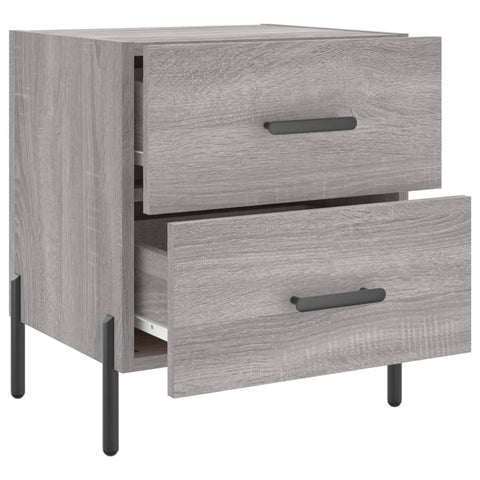 vidaXL Bedside Cabinets 2 pcs Grey Sonoma 40x35x47.5 cm Engineered Wood