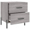 vidaXL Bedside Cabinets 2 pcs Grey Sonoma 40x35x47.5 cm Engineered Wood