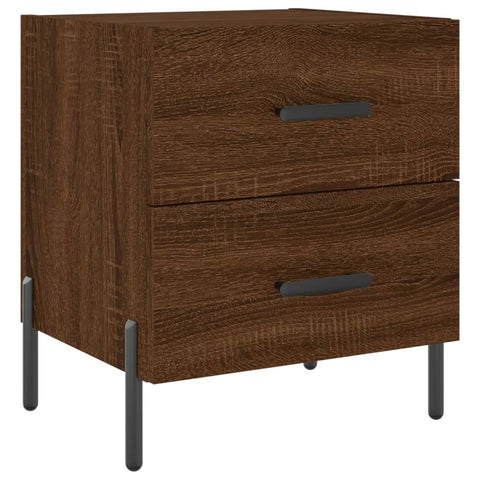 vidaXL Bedside Cabinets 2 pcs Brown Oak 40x35x47.5 cm Engineered Wood