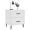vidaXL Bedside Cabinet White 40x35x47.5 cm Engineered Wood