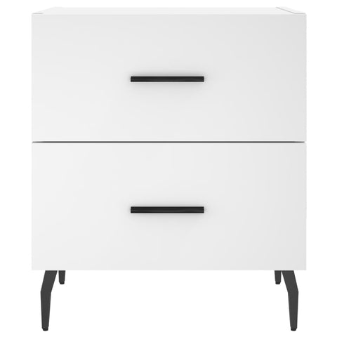 vidaXL Bedside Cabinet White 40x35x47.5 cm Engineered Wood