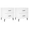 vidaXL Bedside Cabinets 2 pcs White 40x35x47.5 cm Engineered Wood
