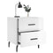 vidaXL Bedside Cabinets 2 pcs High Gloss White 40x35x47.5 cm Engineered Wood