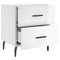 vidaXL Bedside Cabinets 2 pcs High Gloss White 40x35x47.5 cm Engineered Wood