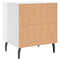 vidaXL Bedside Cabinets 2 pcs High Gloss White 40x35x47.5 cm Engineered Wood