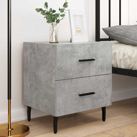 vidaXL Bedside Cabinets 2 pcs Concrete Grey 40x35x47.5 cm Engineered Wood