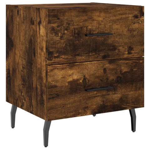 vidaXL Bedside Cabinet Smoked Oak 40x35x47.5 cm Engineered Wood