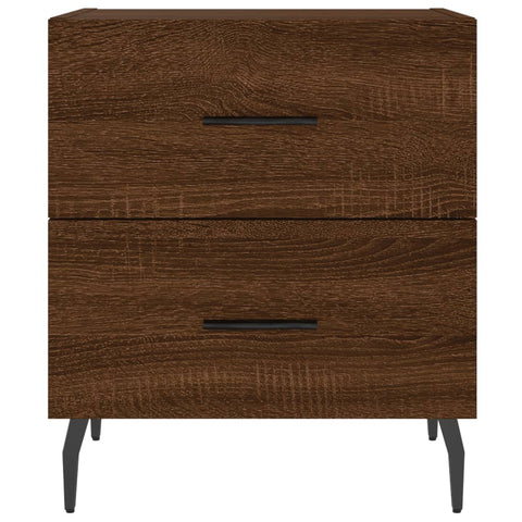 vidaXL Bedside Cabinets 2 pcs Brown Oak 40x35x47.5 cm Engineered Wood
