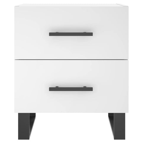 vidaXL Bedside Cabinet White 40x35x47.5 cm Engineered Wood