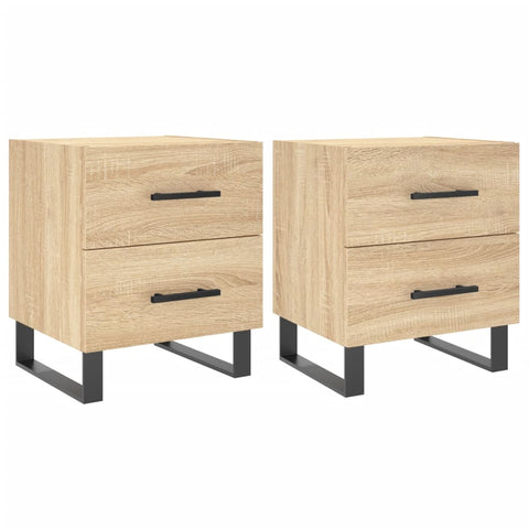 vidaXL Bedside Cabinets 2 pcs Sonoma Oak 40x35x47.5 cm Engineered Wood