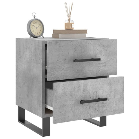 vidaXL Bedside Cabinet Concrete Grey 40x35x47.5 cm Engineered Wood