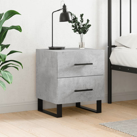 vidaXL Bedside Cabinet Concrete Grey 40x35x47.5 cm Engineered Wood