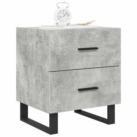 vidaXL Bedside Cabinets 2 pcs Concrete Grey 40x35x47.5 cm Engineered Wood