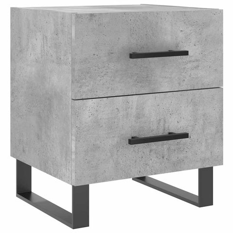 vidaXL Bedside Cabinets 2 pcs Concrete Grey 40x35x47.5 cm Engineered Wood