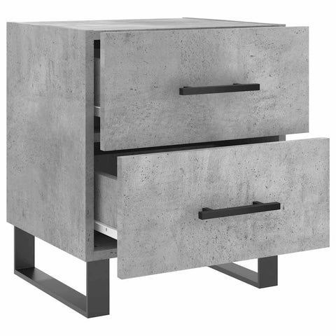 vidaXL Bedside Cabinets 2 pcs Concrete Grey 40x35x47.5 cm Engineered Wood