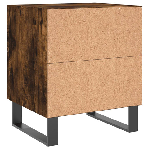 vidaXL Bedside Cabinet Smoked Oak 40x35x47.5 cm Engineered Wood