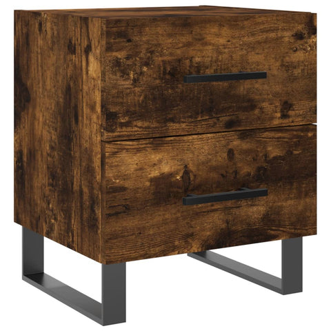 vidaXL Bedside Cabinets 2 pcs Smoked Oak 40x35x47.5 cm Engineered Wood