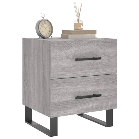 vidaXL Bedside Cabinet Grey Sonoma 40x35x47.5 cm Engineered Wood