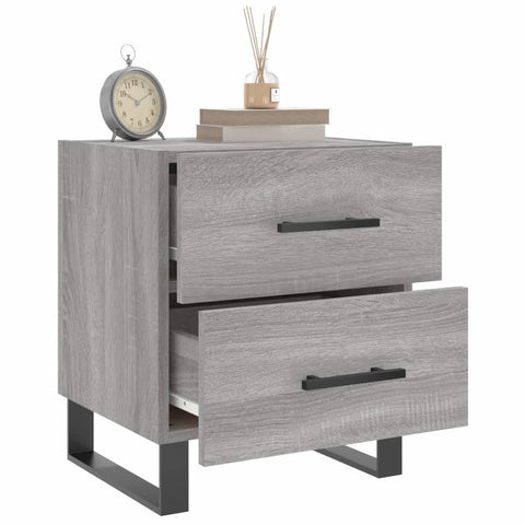 vidaXL Bedside Cabinet Grey Sonoma 40x35x47.5 cm Engineered Wood