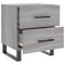 vidaXL Bedside Cabinet Grey Sonoma 40x35x47.5 cm Engineered Wood
