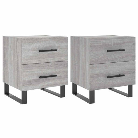 vidaXL Bedside Cabinets 2 pcs Grey Sonoma 40x35x47.5 cm Engineered Wood