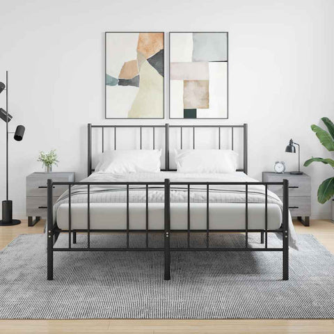 vidaXL Bedside Cabinets 2 pcs Grey Sonoma 40x35x47.5 cm Engineered Wood