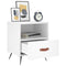 vidaXL Bedside Cabinet White 40x35x47.5 cm Engineered Wood