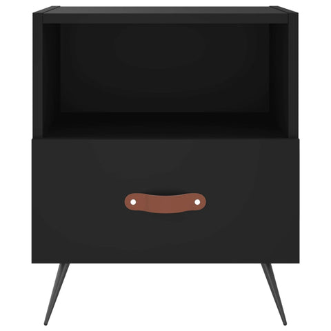vidaXL Bedside Cabinets 2 pcs Black 40x35x47.5 cm Engineered Wood