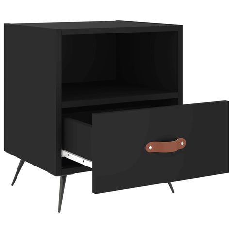 vidaXL Bedside Cabinets 2 pcs Black 40x35x47.5 cm Engineered Wood