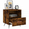 vidaXL Bedside Cabinet Smoked Oak 40x35x47.5 cm Engineered Wood