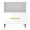 vidaXL Bedside Cabinet High Gloss White 40x35x47.5 cm Engineered Wood