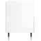 vidaXL Bedside Cabinet High Gloss White 40x35x47.5 cm Engineered Wood