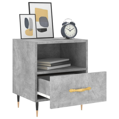 vidaXL Bedside Cabinets 2 pcs Concrete Grey 40x35x47.5 cm Engineered Wood