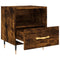 vidaXL Bedside Cabinet Smoked Oak 40x35x47.5 cm Engineered Wood