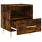 vidaXL Bedside Cabinet Smoked Oak 40x35x47.5 cm Engineered Wood