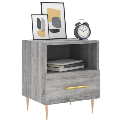 vidaXL Bedside Cabinet Grey Sonoma 40x35x47.5 cm Engineered Wood