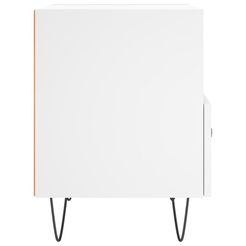 vidaXL Bedside Cabinet White 40x35x47.5 cm Engineered Wood